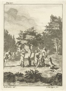 Nymfer under träd av Cornelis van Jagen