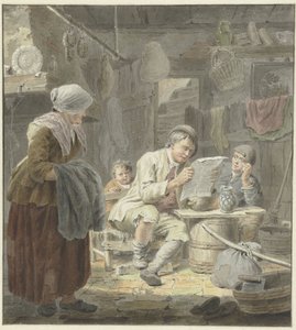 Tidningsläsaren av Cornelis van Noorde