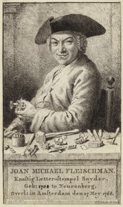 Porträtt av Johann Michael Fleischmann