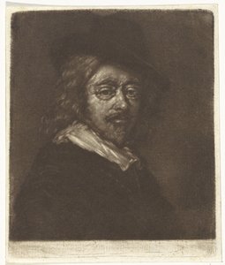 Porträtt av Frans Hals med hatt av Cornelis van Noorde