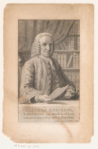 Porträtt av Johannes Enschedé Joannes Enschede, typgrundare och boktryckare (titel på objekt) av Cornelis van Noorde