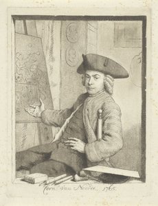 Självporträtt av Cornelis van Noorde av Cornelis van Noorde