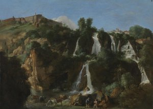 Vattenfallen i Tivoli av Cornelis van Poelenburch