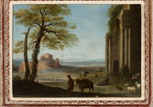 Herdelandskap av Cornelis van Poelenburch