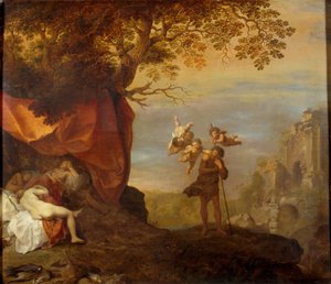 Cymon och Iphigenia, 1630-1640 av Cornelis van Poelenburgh or Poelenburch