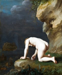 Gudinnan Calypso räddar Ulysses, 1630