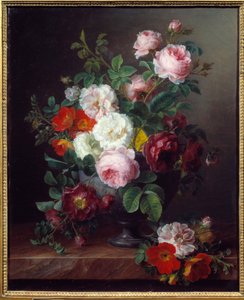 Blomvasmålning av Crow Van Spaendonck (1756-1840) 1806 Lyon, Museum of Fine Arts