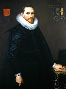 Porträtt av Adriaen de Kies van Wiessen, 1616 (se 307902 för par)