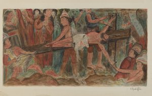 "Korsets stationer" nr 11. "Jesus är spikad på korset