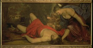 Venus gråter över Adonis död (olja på duk) av Cornelius Holsteyn