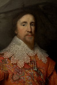 サー・ニコラス・クリスプ 1st Bt. (c. 1599-1666), c.1599-1666 (キャンバスに油彩)スウェーデン語 av Cornelius I (attr.to) Johnson