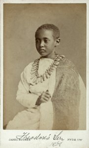 Prins Alamayu, son till kejsar Theodor II av Abessinien, Ryde, England, 1868 (albumintryck) av Cornelius Jabez Hughes