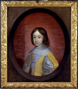 Porträtt av William III av Orange Nassau (1650-1702) (William III av England), barn (William III, Prince of Orange, som barn) - Målning av Cornelis Janssens van Ceulen (1593-1661), olja på trä av Cornelius Janssen van Ceulen