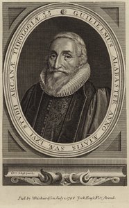 Porträtt av William Alabaster av Cornelius Janssen van Ceulen