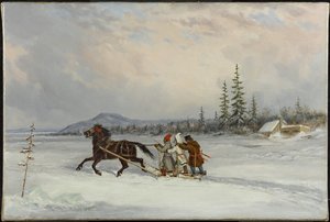 Habitants Sleighing, c.1855
