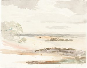 En vidsträckt utsikt i Shropshire av Cornelius Varley