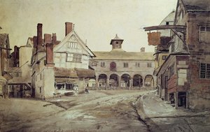 Market Place, Hereford, 1803 av Cornelius Varley