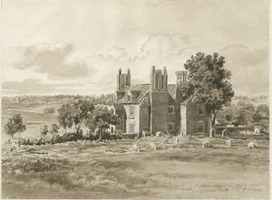 Eken - gårdshus: ritning med sepia-tvätt, 5 augusti 1820 (ritning)