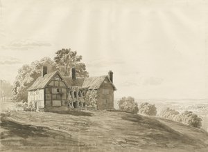 Patshull Park - Lodge: sepiatvättteckning, augusti 1820