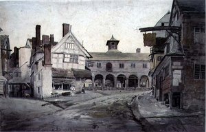 The Market Place, Ross, Herefordshire av Cornelius Varley