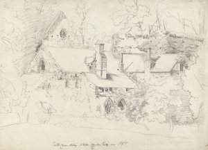 Valley Cross Abbey, Denbighshire av Cornelius Varley