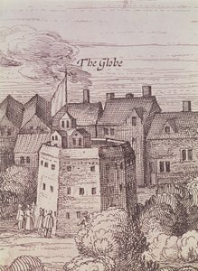 Globeteatern, detalj från en gravyr av Cornelius de Visscher