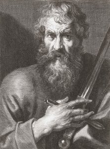 Aposteln Paulus. Porträtt. av Cornelius van Caukercken