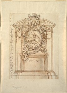 Ritning, Förslag till monument, ca 1750 av Corrado Giaquinto