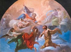 Satan inför Gud, ca 1750 (olja på duk)