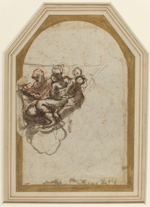 Sankt Matteus och Sankt Hieronymus [verso] av Correggio