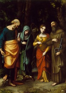 De heliga Peter, Marta, Maria Magdalena och Leonard, ca. 1515.