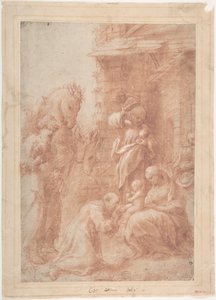 Tillbedjan av Magi, ca. 1517. av Correggio