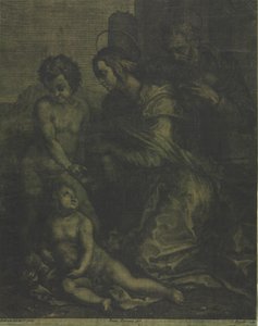 Den heliga familjen med Saint John, ca. 1710-1715. av Cosimo Mogalli