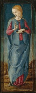 The Virgin Annunciate [mitten höger panel], c. 14701480.
