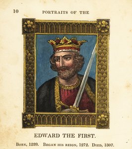 Porträtt av kung Edward den första, kung Edward I av England, född 1239, började regeringstiden 1272 och dog 1307 av Cosmo Armstrong
