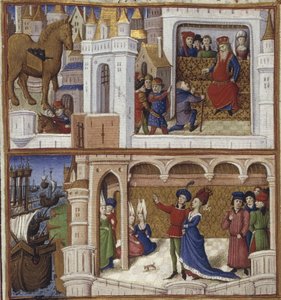Illustration till eposet Aeneiden av Vergilius, 1450-1499