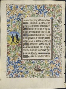 Leaf from a Book of Hours: Two Devils verso, ca. 1460. av Coëtivy Master