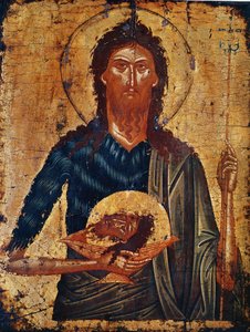 Ikon för St. Johannes föregångaren (tempera på panelen)