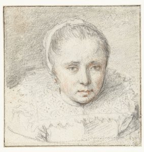 Porträtt av en ung kvinna av Crispijn van de Passe (I) (attributed to)