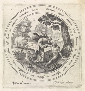 Adams skapelse Historien om Adam och Eva (serietitel) av Crispijn van de Passe (I)