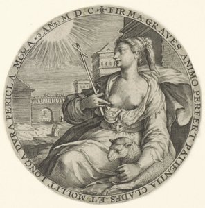 Tålamod Theological Virtues (serietitel) Virtutu Theologicaru (serietitel) av Crispijn van de Passe (I)