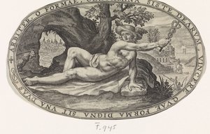 Merkurius Gudar och gudinnor involverade i domen i Paris (serietitel) av Crispijn van de Passe (I)