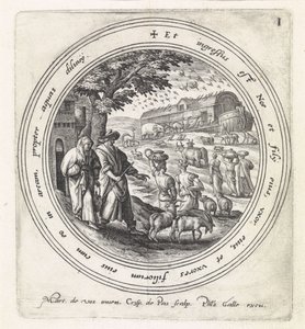 Noa gick ombord på arken med sin familj och djuren History of Noah (serietitel) av Crispijn van de Passe (I)