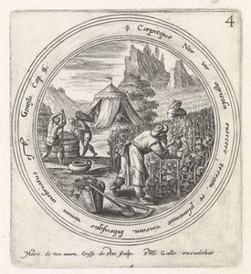 Noah planterar en vingård History of Noah (serietitel) av Crispijn van de Passe (I)