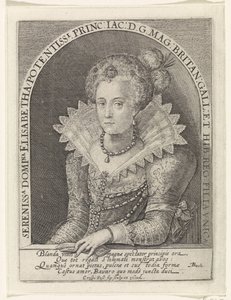 Porträtt av Elisabeth Stuart, drottning av Böhmen av Crispijn van de Passe (I)