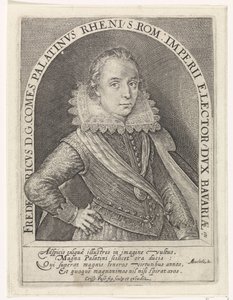Porträtt av Fredrik V, kurfurst Palatine, kung av Böhmen av Crispijn van de Passe (I)