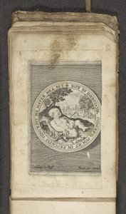 Putto med genomborrat hjärta Putti föreställer Guds ord (serietitel) Verbum Dei (serietitel) av Crispijn van de Passe (I)