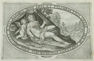 Venus Gudar och gudinnor involverade i domen i Paris (serietitel) av Crispijn van de Passe (I)
