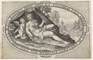 Venus Gudar och gudinnor involverade i domen i Paris (serietitel) av Crispijn van de Passe (I)