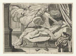 Jupiter och Semele Metamorphoses of Ovid (serietitel) av Crispijn van de Passe (II) (attributed to)